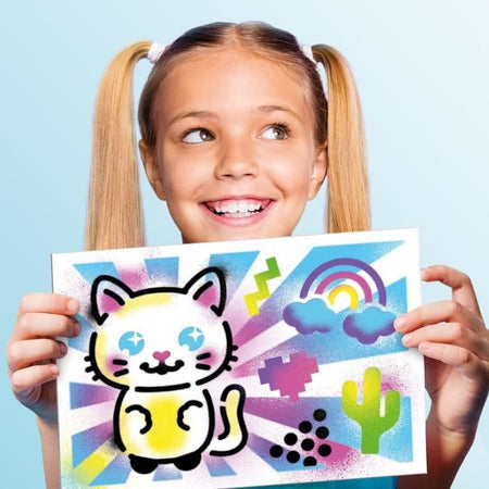 Canal Toys - Airbrush Art - Valigetta attività con spray elettronico, stencil e pennarelli - AIR 017