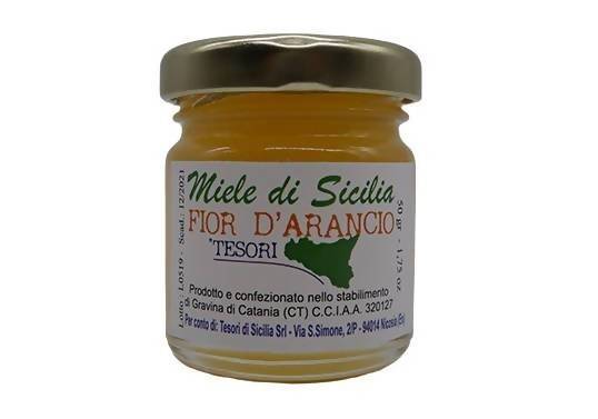 Miele di Sicilia Fior D'Arancio 50gr. Siciliano Prodotto Italiano Miele Tradizionale Naturale