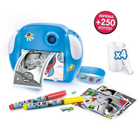 PHOTO CREATOR - Fotocamera a stampa istantanea Junior - Tema razzo - CLK 011 - Canal Toys