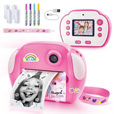 PHOTO CREATOR - Fotocamera a stampa istantanea Junior - Tema Unicorno - CLK 013 - Canal Toys