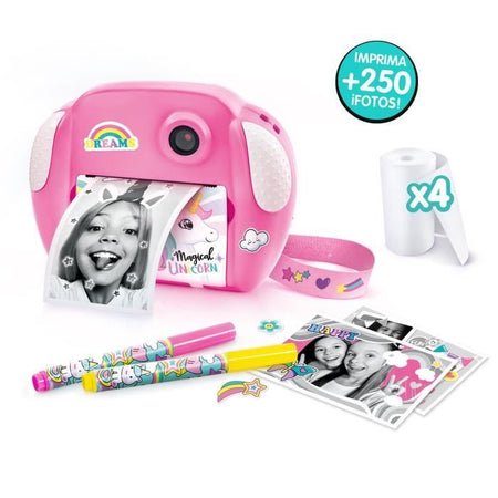 PHOTO CREATOR - Fotocamera a stampa istantanea Junior - Tema Unicorno - CLK 013 - Canal Toys