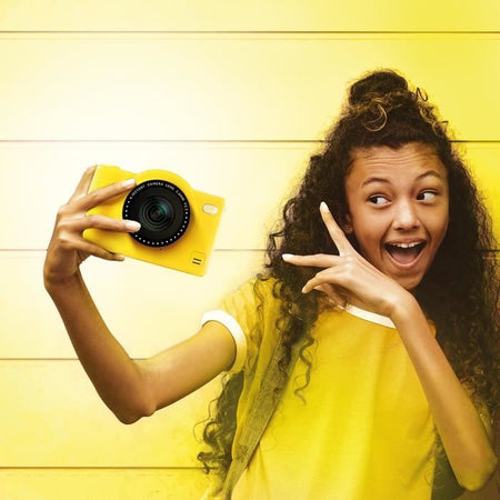 Canal Toys - Photo Creator - Fotocamera digitale pop colore giallo - Con scheda SD da 32 GB inclusa