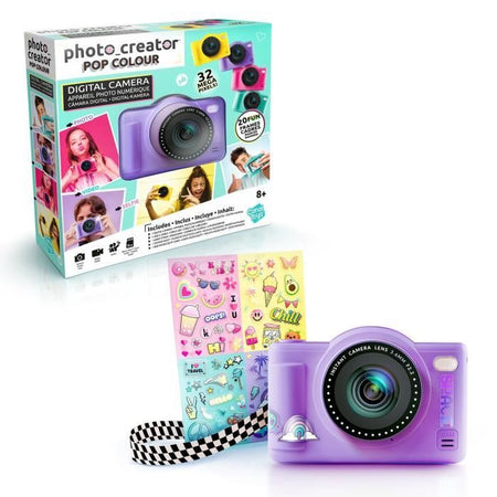Canal Toys - Photo Creator - Fotocamera digitale Pop Colore Viola - Con scheda SD da 32 GB inclusa