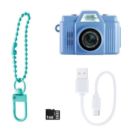 Canal Toys - Photo Creator - Mini Cam' Fotocamera digitale blu - Retro - Con scheda SD da 1 GB inclusa