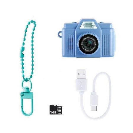 Canal Toys - Photo Creator - Mini Cam' Fotocamera digitale blu - Retro - Con scheda SD da 1 GB inclusa