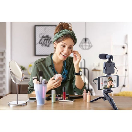 Kit Vlogging - Studio Creator - Kit podcast e vlogging con luce e microfono - INF 033 - GIOCHIO CANALI