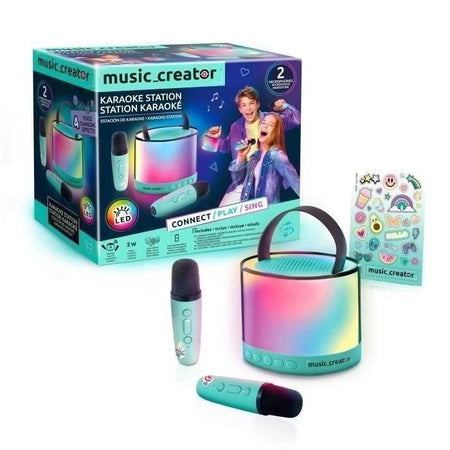 Canal Toys - Music Creator - Mini Stazione Karaoke - Altoparlante illuminato con 2 microfoni wireless - INF 044