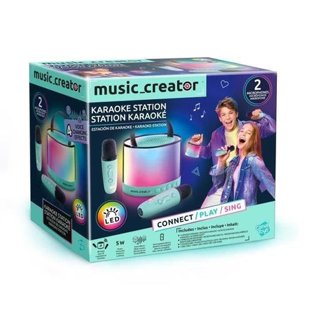 Canal Toys - Music Creator - Mini Stazione Karaoke - Altoparlante illuminato con 2 microfoni wireless - INF 044
