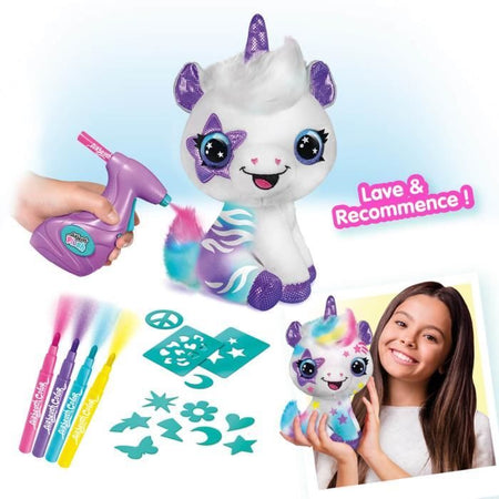 CANAL TOYS - Style 4 ever - Il mio unicorno di peluche da personalizzare - Peluche Spray Art - OFG 228