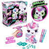 Peluche unicorno aerografo che si illumina al buio da personalizzare - Peluche Spray Art con punte in feltro e stencil - OFG 274 - Canal Toys