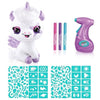 Peluche unicorno aerografo che si illumina al buio da personalizzare - Peluche Spray Art con punte in feltro e stencil - OFG 274 - Canal Toys