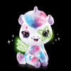 Peluche unicorno aerografo che si illumina al buio da personalizzare - Peluche Spray Art con punte in feltro e stencil - OFG 274 - Canal Toys