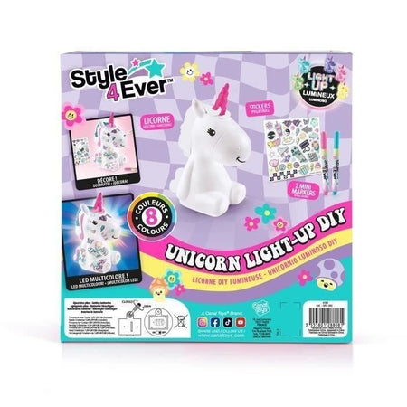 Canal Toys Style 4 Ever - Y2K Unicorno luminoso fai-da-te da decorare - Edizione da collezione - Hobby creativi per bambini - OFG 293