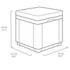 Tavolo Pouf ALLIBERT GARDEN con cuscino e contenitore integrato - Grafite in rattan intrecciato