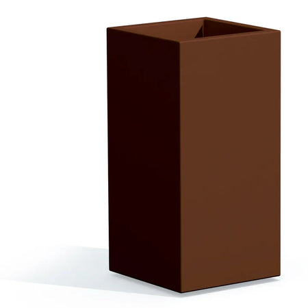 Vaso Cromia Cube quadrato decorazione a tinta unita in resina "Made in Italy"