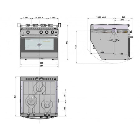 Cucina Con Forno/Grill Bretagne