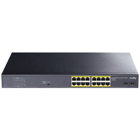 CUDY GS1020PS2 - 16-PORT GIGABIT POE+ SWITCH WITH 2 GIGABIT SFP PORTS 200W