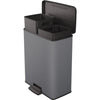 Pattumiera rettangolare Duo - DECO BIN - CURVER - 52L (26+26L) - 49 x 32 x 61 cm - Antracite