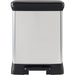 Pattumiera rettangolare - DECO BIN - CURVER - 50L - Design elegante - 39 x 29 x 51 cm - Grigio metallizzato