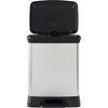 Pattumiera rettangolare - DECO BIN - CURVER - 50L - Design elegante - 39 x 29 x 51 cm - Grigio metallizzato