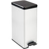 Pattumiera Slim - SLIM BIN - CURVER - 40L - Salvaspazio - 40 x 25 x 61 cm - Grigio metallizzato