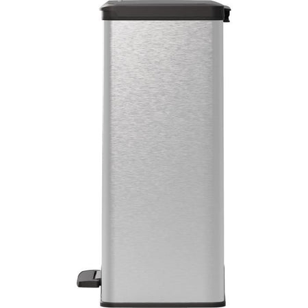 Pattumiera rettangolare - DECO BIN - CURVER - 65L - Design moderno - 49 x 29 x 61 cm - Grigio metallizzato