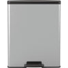 Pattumiera rettangolare - DECO BIN - CURVER - 65L - Design moderno - 49 x 29 x 61 cm - Grigio metallizzato