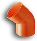 Curva Pvc 60 Arancio