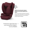 Seggiolino auto - CYBEX - Solution B3 i-fix - Dinamico - Gruppo 2/3 - Reclinabile - Rosso
