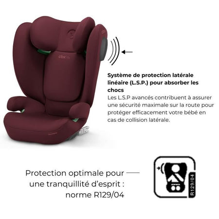 Seggiolino auto - CYBEX - Solution B3 i-fix - Dinamico - Gruppo 2/3 - Reclinabile - Rosso