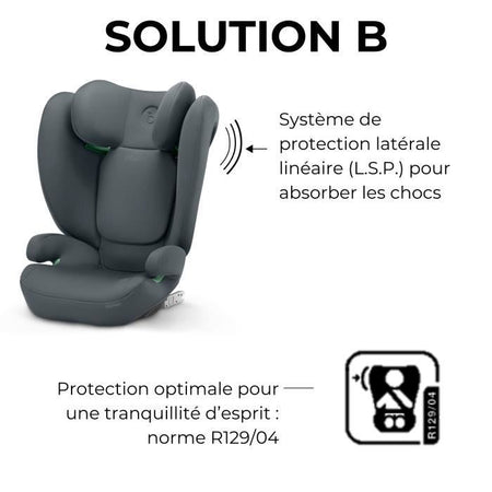 Soluzione automatica B I -fix in acciaio grigio cybex - gruppo 2/3 - grigio