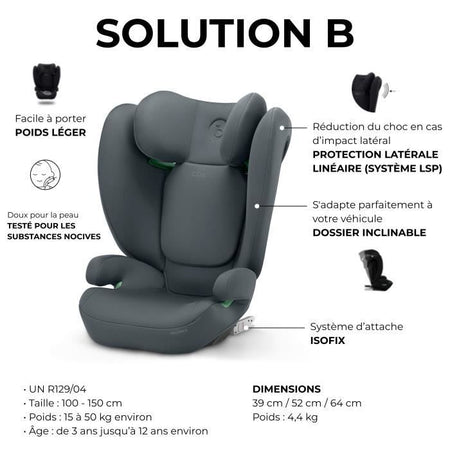 Soluzione automatica B I -fix in acciaio grigio cybex - gruppo 2/3 - grigio