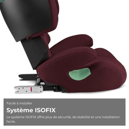 Seggiolino auto CYBEX Solution X i-Fix - Da 3 a 12 anni - Rumba Rosso
