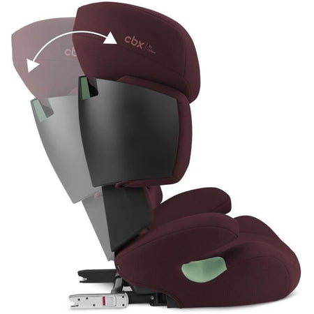 Seggiolino auto CYBEX Solution X i-Fix - Da 3 a 12 anni - Rumba Rosso