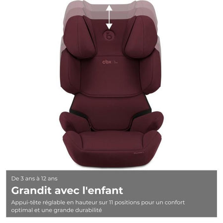 Seggiolino auto CYBEX Solution X i-Fix - Da 3 a 12 anni - Rumba Rosso