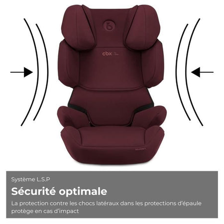 Seggiolino auto CYBEX Solution X i-Fix - Da 3 a 12 anni - Rumba Rosso