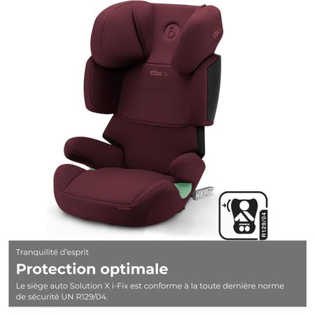 Seggiolino auto CYBEX Solution X i-Fix - Da 3 a 12 anni - Rumba Rosso