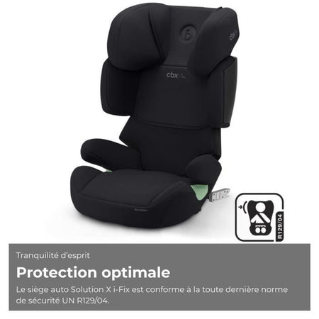 Seggiolino auto CYBEX Solution X i-Fix - Da 3 a 12 anni - Nero Puro