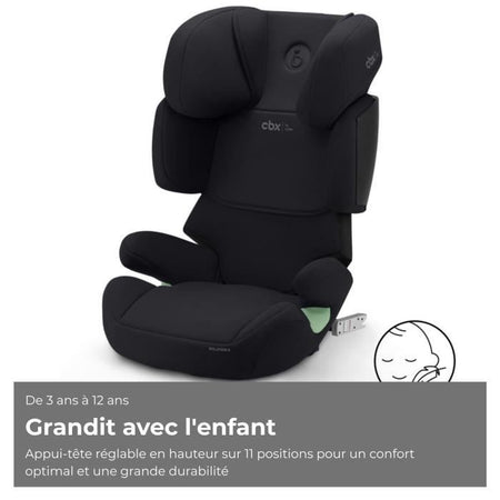 Seggiolino auto CYBEX Solution X i-Fix - Da 3 a 12 anni - Nero Puro