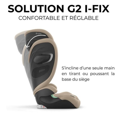 Seggiolino auto - CYBEX - Solution G2 i-Fix Plus Tessuto - Grigio pietra