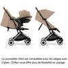 CYBEX - Passeggino ultracompatto e confortevole - ORFEO - 4 ruote - Beige Mandorla