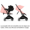CYBEX - Passeggino ultracompatto e confortevole - ORFEO - 4 ruote - Rosa caramella
