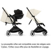 CYBEX - Passeggino ultracompatto e confortevole - ORFEO - 4 ruote - Canvas White