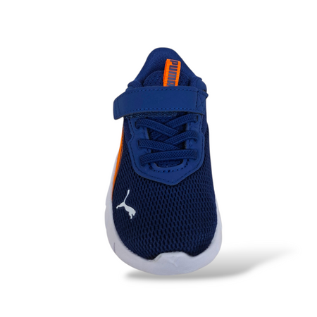 Puma FlexFocus Sneakers Bambino Blu Arancione – Leggere con Velcro | Taglie 20-27