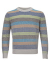 Gran Sasso Maglione Girocollo Multicolor in Cashmere da uomo
