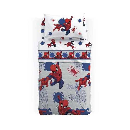 Caleffi Copriletto Trapuntato per Letto Singolo Spiderman America D70 - Passarelli Biancheria