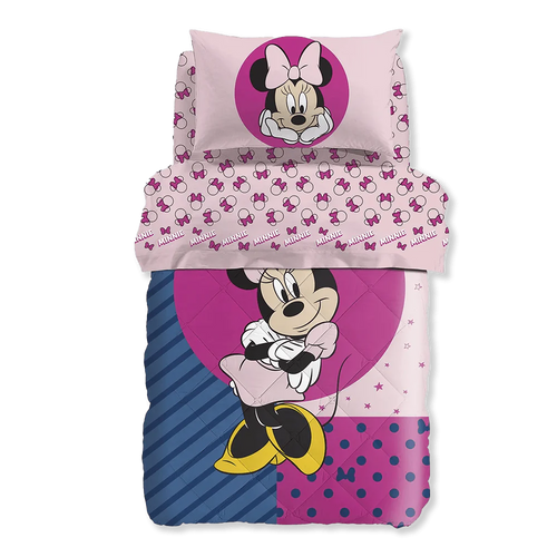 Caleffi Disney Trapunta 1 Posto Minnie Smile in Cotone 1010904 D101 - Passarelli Biancheria