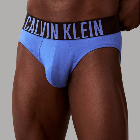 Calvin Klein pack 3 slip bianco grigio royal 000NB3607A-ZD9