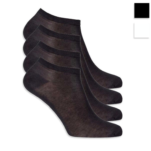 Lisle 2 Paia di Calza Fantasmino Unisex in Jersy di Cotone LS027 S60 - Passarelli Biancheria