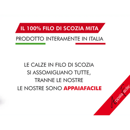 Calza Lunga da Uomo in Filo Scozia con Sistema Appaia Facile LS005-DM092 S50 - Passarelli Biancheria